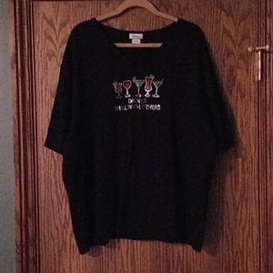 Women's Distinct V Neck Short Sleeve Embellished T Shirt